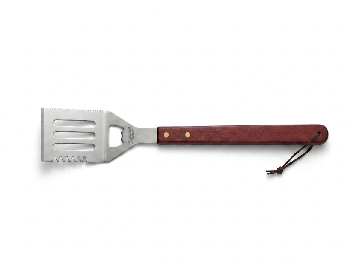 boxob kit utensili barbecue da 3 pezzi in acciaio inox con manico in legno ean 8055594872320