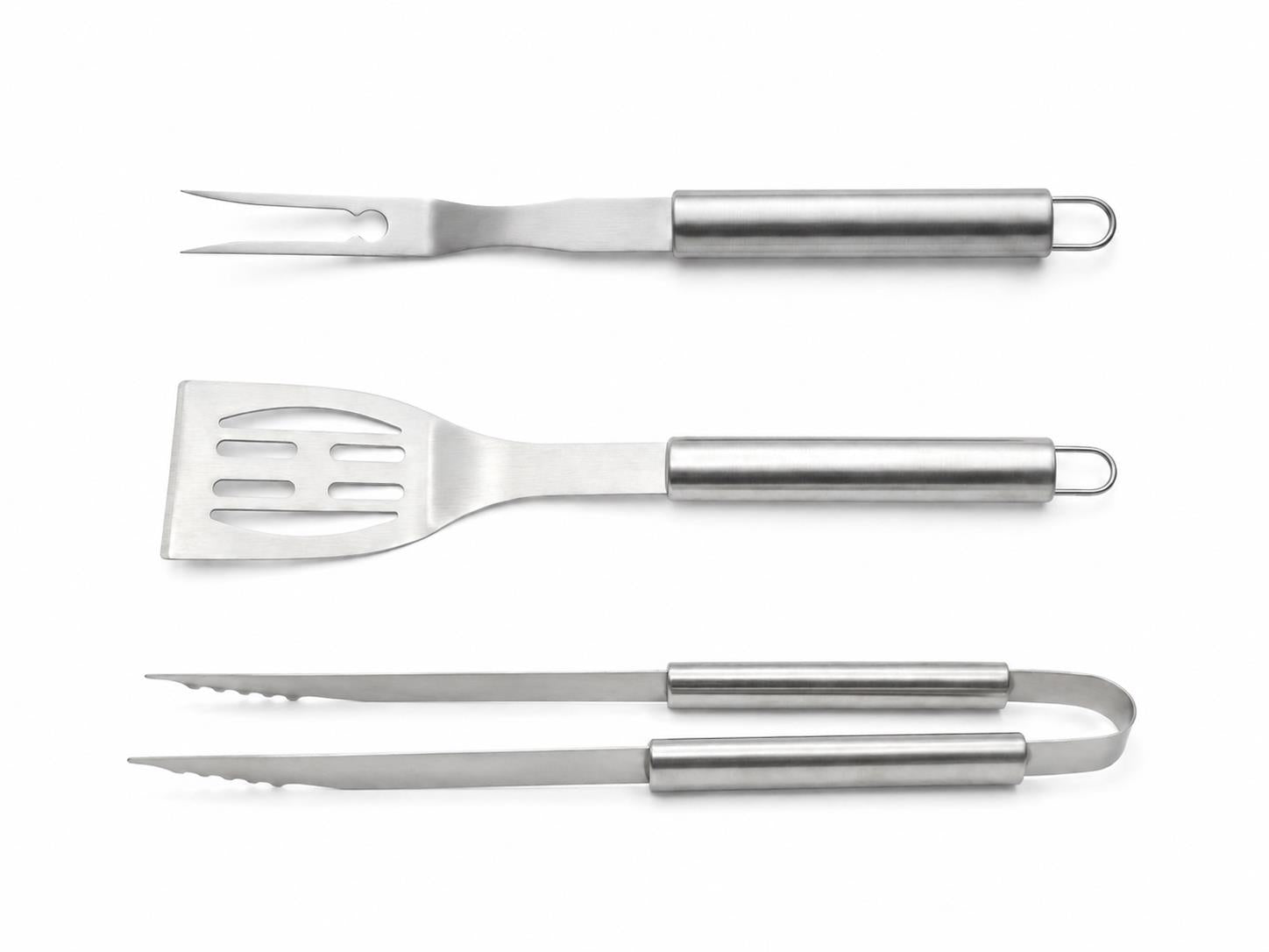boxob kit utensili barbecue da 3 pezzi in acciaio opacizzato ean 8055594872252