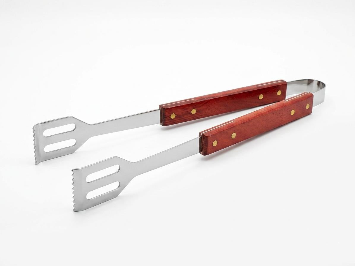 boxob pinza per barbecue in acciaio inox con manico in legno ean 8055594872245