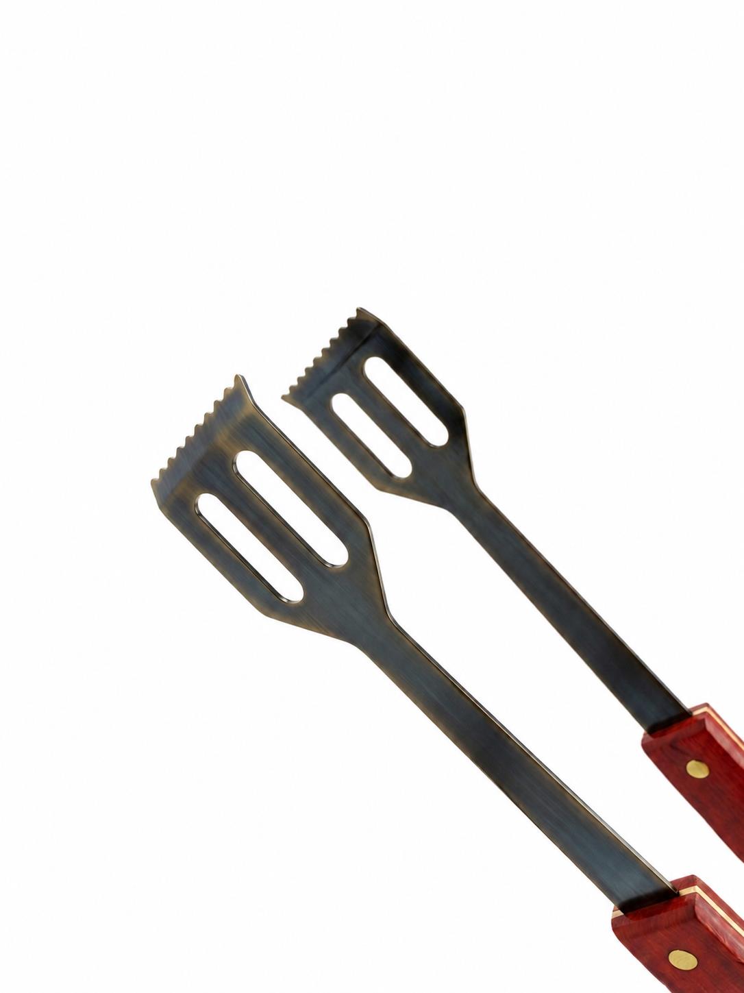 boxob pinza per barbecue in acciaio inox con manico in legno ean 8055594872245