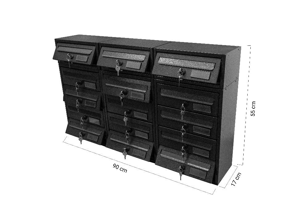 boxob cassetta postale da esterno imperium 983 neronero ean 8057724190007