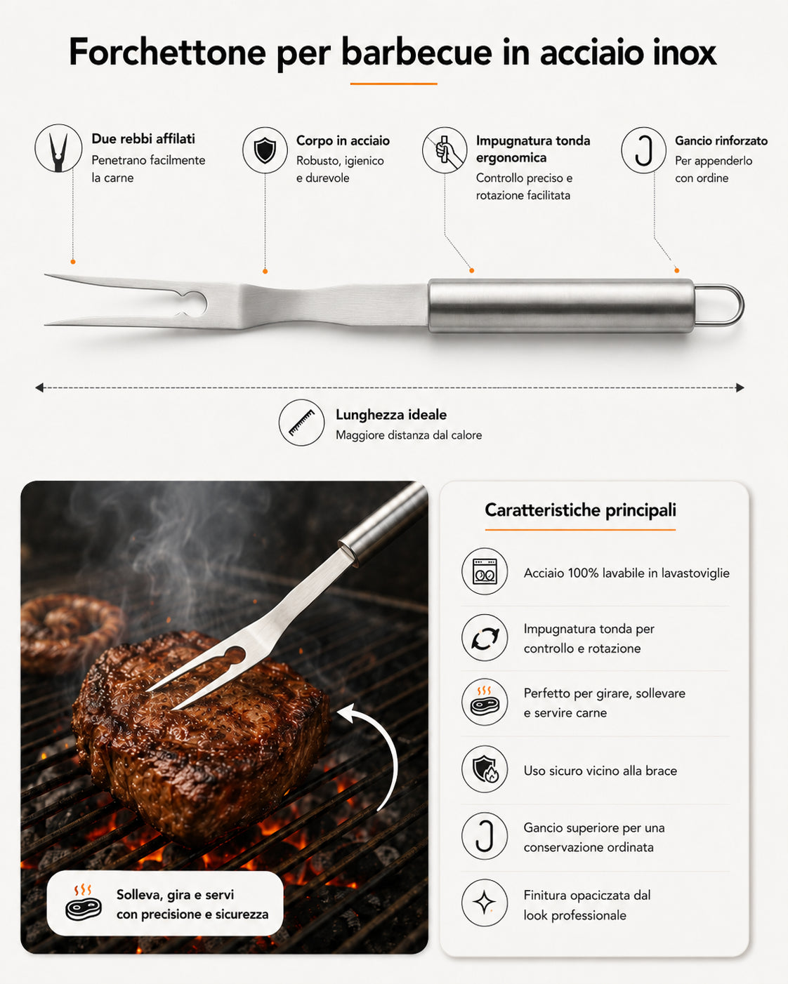 boxob forchettone per bbq acciaio opacizzato ean 8055594872344