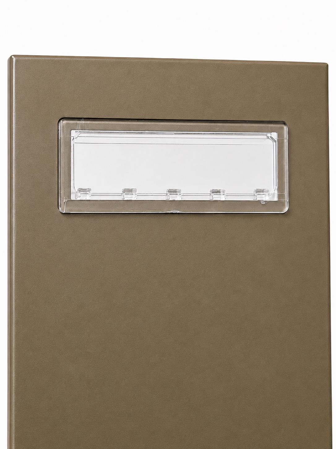 boxob targhetta portanome trasparente a incastro compatibile con i modelli domus 700 e serenity 800 6 pezzi 